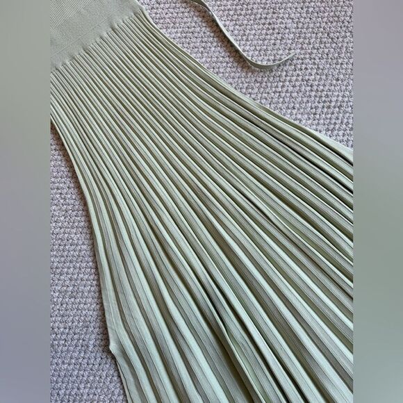 Maria McManus Halter Neck knit Dress in Aegean Green quiet luxury - Picture 6 of 10